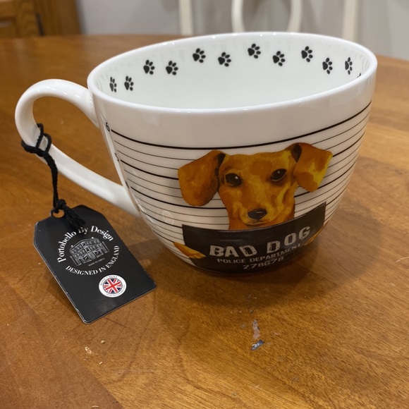 NWT.  Portobello by Design, 16oz., bone china “Doxie” mug. - Picture 2 of 9